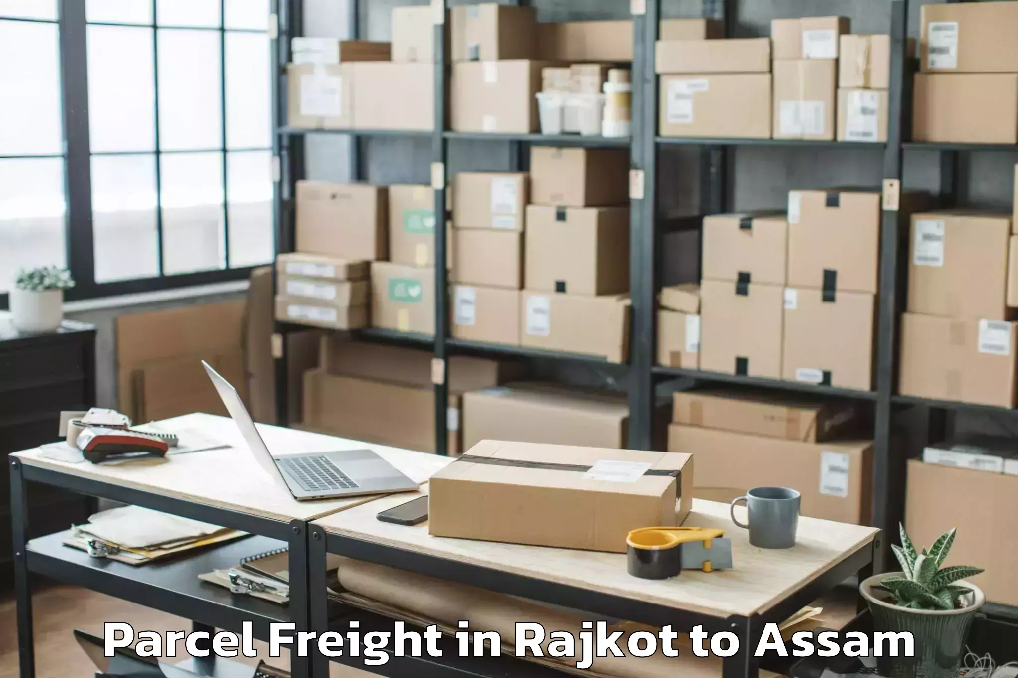 Book Your Rajkot to North Guwahati Parcel Freight Today